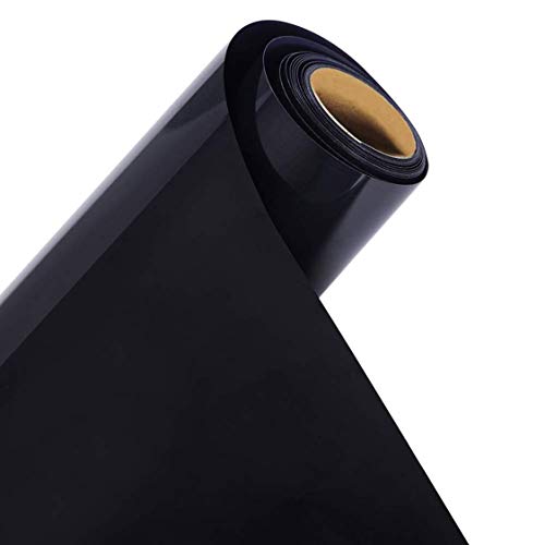 Waloden Black Heat Transfer Vinyl 12 Inch by 8.2 Feet for T-Shirts, Hats, Clothing, Iron on HTV Compatible with Cricut, Cameo, Heat Press Machines, Sublimation (Black)