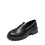 DREAM PAIRS Women's Loafers, Lug Sole Slip On Platform Chunky Penny Loafers for Women Dressy and Work, Business Casual Shoes for Women