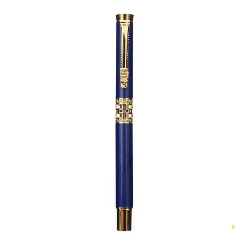 Bolígrafo de escritura elegante en azul de metal para regalo de negocios