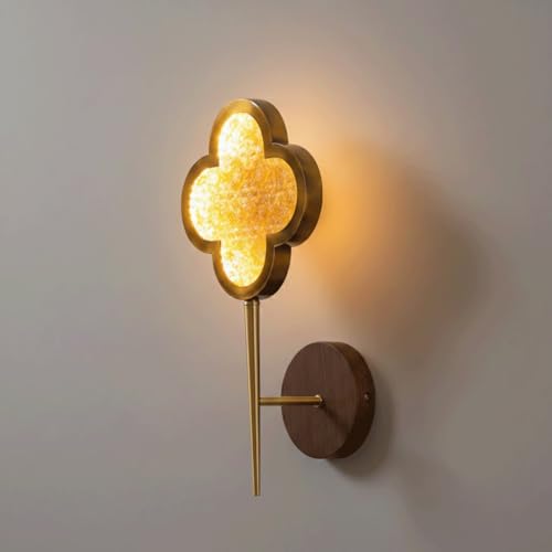 Lámpara de pared de madera para evitar fatiga visual en mesitas de noche 2