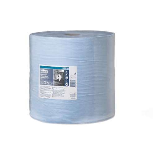 Tork Extra Starke Industrie Papierwischtücher Blau W1, Hohe Saugfähigkeit, 1 × 750 Blatt, 130080