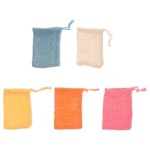 Angoily 5pcs Drawstring Soap Foaming and Soap Pouches for Bathing for Lathering and Release for All Ages