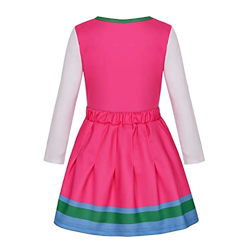Sicypoty Girls Cheerleader Costume Cheerleading Dress For Halloween Party Pink 7-8Years #TOP3