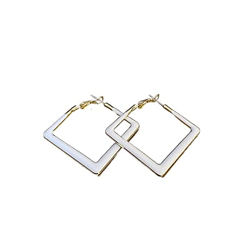 Boucles d'oreilles géométriques argent 925 hypoallergénique grand anneau métal