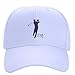 Elite Pro Adjustable Golf Hat – Embroidered Front & Back Logo Dad Cap, Cotton Casual Golf Cap, One Size Fits Most (White/Navy Logo)