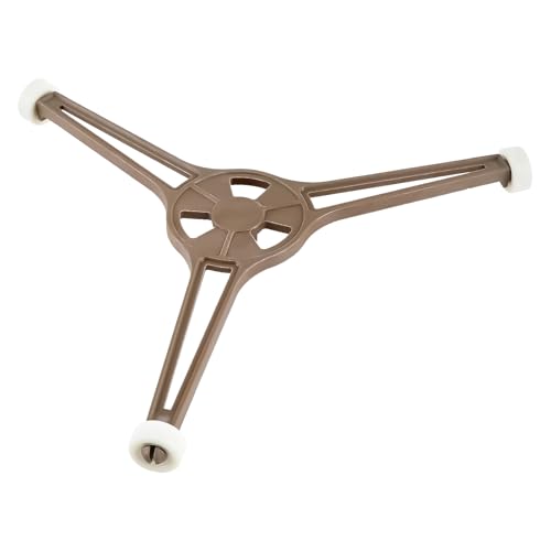 Mikrowelle Drehteller Stützständer, Mikrowellen Drehkreuz Ersatz Universal, Dreieckiger Drehtellerhalter aus PPS, Drehscheibenring mit Rolle für Mikrowellenherd Flachbode Halterung 24,5 cm Glasplatte