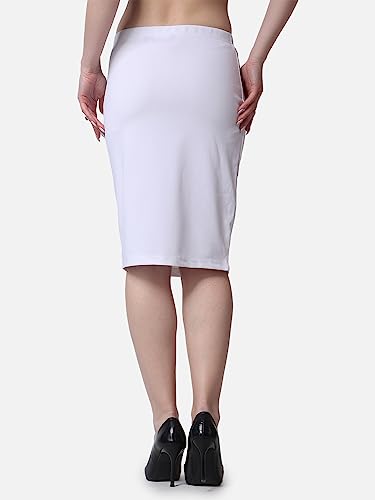 Image of POPWINGS Casual Solid Pencil Skirt for Women || Knee-Length Skirt for Women || Stylish Mini Skirt for Women || Summer Pencil Skirt for Women