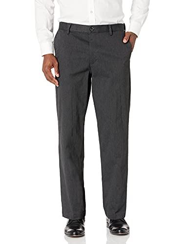 Dockers Men's Relaxed Fit Comfort Khaki Pants, Dark Charcoal Heather, 34W x 32L - image 1