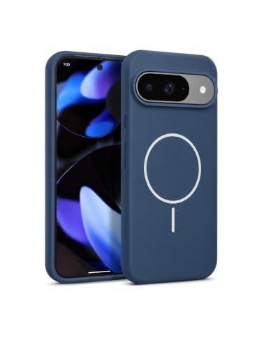 Image of FIRST MART Matte Silicone Back Cover for Google Pixel 9 - Blue