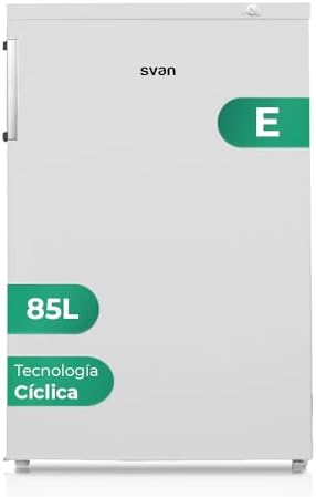 Svan Vertical freezer White SCV855501E. Capacity 85 Liters, Reversible Door, Low Sound, Energy Efficiency Class E