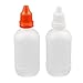 Aexit 50ml Dropper Bottles & Jars Plastic Bottle Drop Eye Liquid Squeezable Empty Red Centrifuge Bottles Cap Set