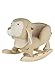 Sterntaler Schaukeltier Schaf Flocke - Schaukeltier aus Plüsch mit weicher Sitzfläche - Schaukelpferd für Kinder mit Musselin Halstuch - Spielzeug Wippe für Baby und Kinder, beige