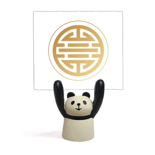 Porte-mémo rond panda aux finitions soignées et support de cartes haut de gamme