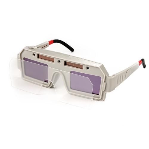 Image of CZMOONSEE Solar Powered Auto Darkening replaceable lithium battery True Color Welder Glasses Eyes protection PC lenses For TIG MIG ARC Weld Plasma Cut Grinding
