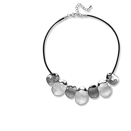 Halsband Kvinnor Halsband Matt Texture Nyckelbenkedja Oregelbunden Elliptisk Utsökt Kvinnor Flickvän Flickvän Perfekt smycke Gåva