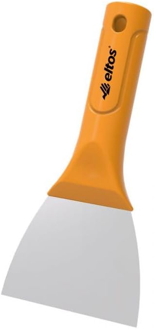 Eltos Saptak Spatula, Çelik Uçlu Spatula, Ergonomik Plastik Saplı, Dayanıklı Güçlü Yapı, Alçı, Boya, Macun Uygulama Malası, İnşaat, Hırdavat, Profesyonel El Aleti (80 mm)