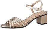 Material exterior: Cuero Geox D Aurely 50 D, Sandalias para Mujer, Beige (Champagne) , 39 EU