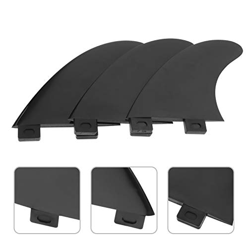 BESPORTBLE 3Pcs Conjunto Prancha Fin Surf Fin de Plástico Clip- on Prancha de Surf Fin para Canoe Ka