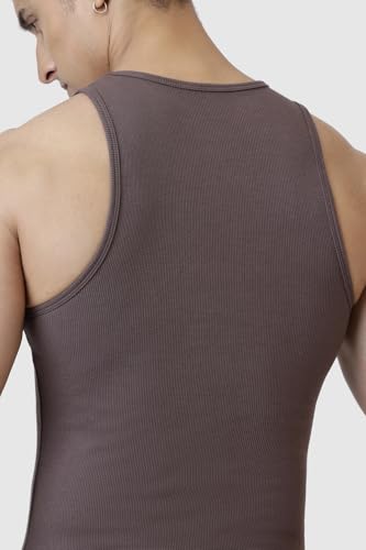 Image of FUAARK Ribbed Slim Fit Gym & Workout Tank for Men's -