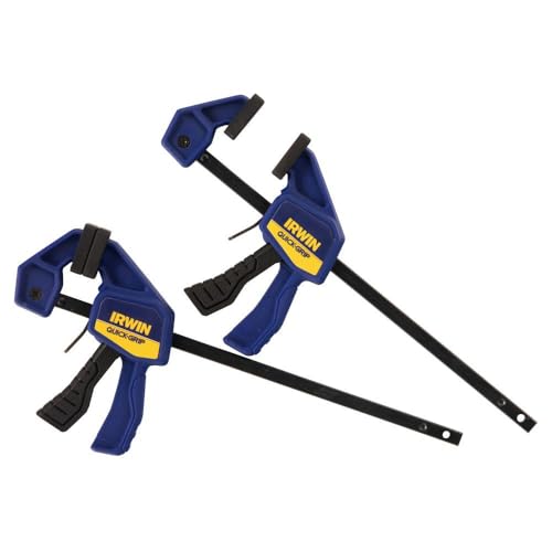 IRWIN Quick-Grip Micro Bar Clamp, 4-1/4-In., 2-Pk. Blue