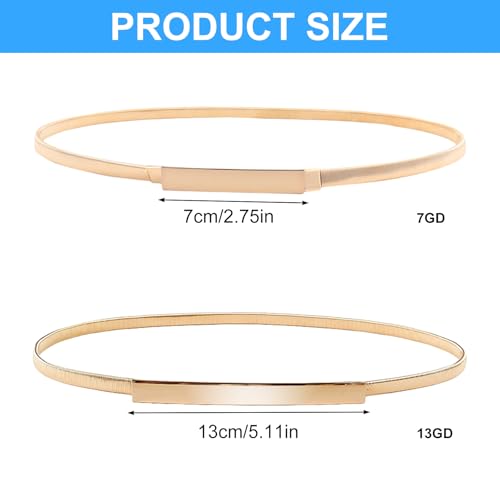 Elegant Girdle Adjustable Elastic Metal Waist Belt Thin Waist Chain Accessory for Women’s Formal or Casual4