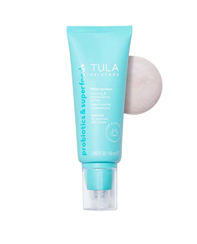 Tula Skin Care Supersize Filter Primer Blurring & Moisturizing Primer | Prime, Blur, Even Out & Protect With A Filter-Like Finish | Sunrise, 2.02 Fl. Oz. #TOP12