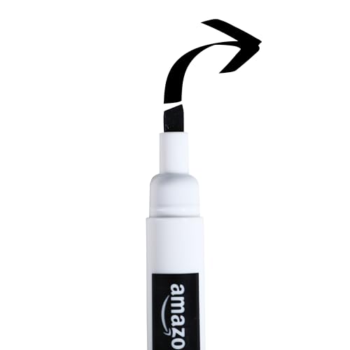 Image of Amazon Basics Dry Erase Markers For Whiteboards, Chisel Tip, Low-Odor, Black, Red, Blue, Pack of 3