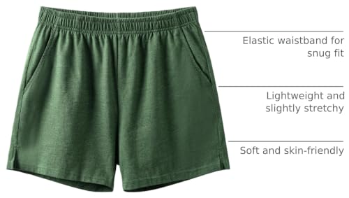 Image of AMY COULEE Mens Lounge Shorts 4 inch Pajama Lightweight Cotton Sleep Bottoms with Pockets