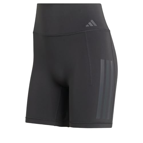 adidas Donna Optime Workout 3-Stripes Short Leggings, black, M 5 inch