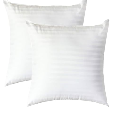 Image of Hotel Quality Premium Fibre Cushions | Cushion 16 inch x 16 inch | Pillow,Cushion,Cushions for, Cushion Pillow,Pillow,Cushions for Bed (White, 2)