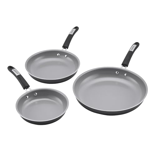 Cuisinart 3-Pc Classic Ceramic Nonstick Skillet Set Amazon Exclusive 35C22-3BK