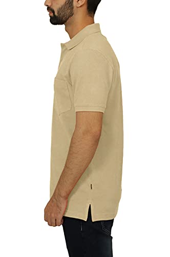 Image of Celsius Men's Half Sleeve Classic Solid Pique Polo with Pocket