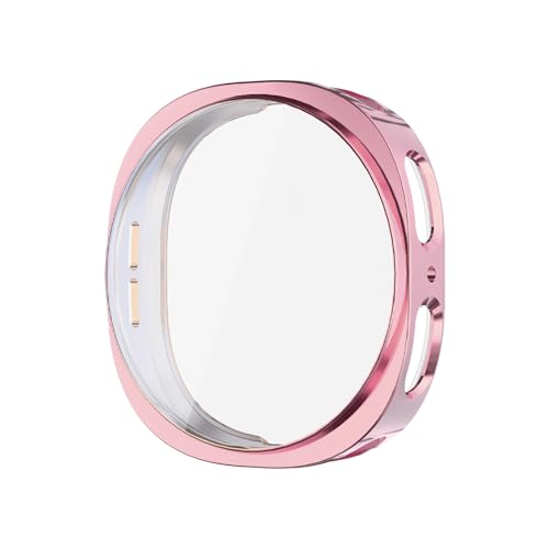 For Samsung Galaxy Watch8 44mm �P�[�X �T���X�� Galaxy Watch 8 44mm �S�ʕی�P�[�X �yKibnco�z ���b�L�d�グ TPU �\�t�g ���y�� �ϏՌ� �S�ʏ��h�~ �J�o�[ (�s���N)