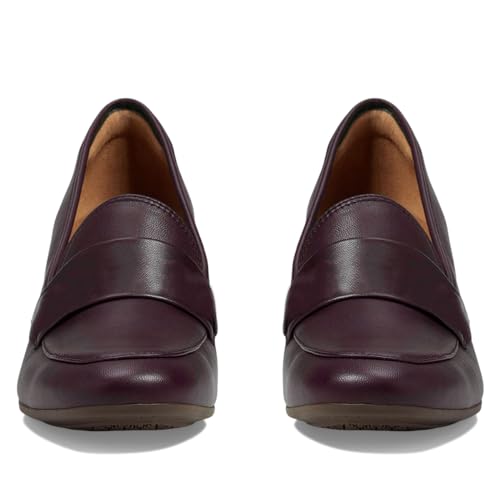 Image of SHODENSE Women Chunky Kitten Heel Pumps Shoes Round Closed Toe Slip On Suede Penny Loafers Matte Block Mid Heels Dress Loafer Almond Toe Comfort Oxford Shoes Office Work Classic Elegant 4-11 M US