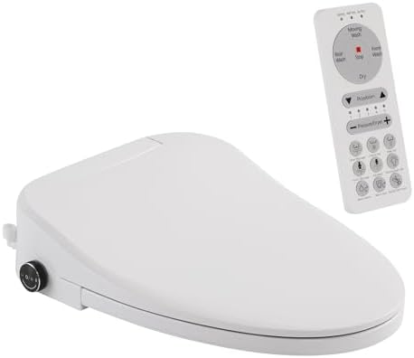 bidet toilet seat front view - elongated smart toilet seat