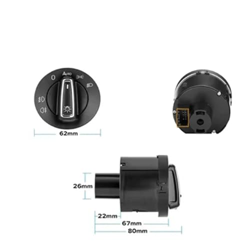Interrupteur de phare automatique commande éclairage VW Golf MK5 Estate 07-09