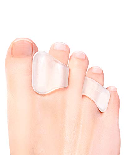 Welnove Toe Separators, Toe Separators for Bunions, Toe Separators for Overlapping Toes, Double -Loop Bunion Toe Straightener for Curled Big Toes and Pinky Toes