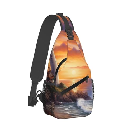 Bolso cruzado unisex bolso de pecho negro miniatura 7