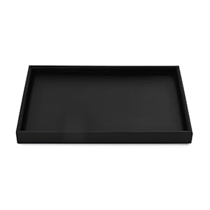 Oirlv – Bandeja de joyerÃa de cuero negro para joyero, organizador de joyas
