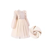 [MoonBloom] 子供服 女の子 ワンピース 発表会 七五三 お受験 子ども ドレス フォーマル ワンピース 結婚式 可愛い 通学 入学式 演奏会 ジュニア ワンピース ガールズ お揃い キッズ ワンピース 膝丈 ベージュ パープル (JP, 身長, 110, ベージュ)