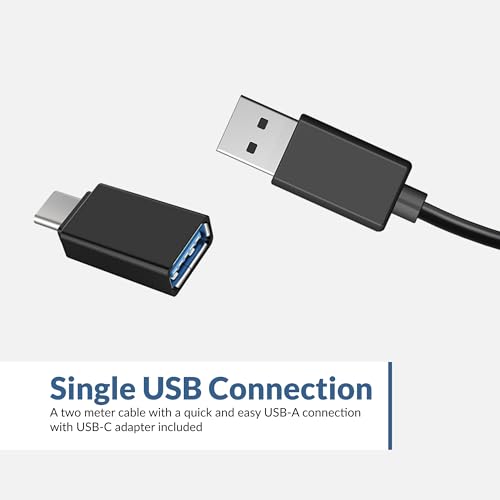 Image of Cyber Acoustics CA-2890 USB Speaker Bar - USB Powered Stereo Desktop Computer Speakers for PC, Clip-On Monitor Mount Design, On-Speaker Controls