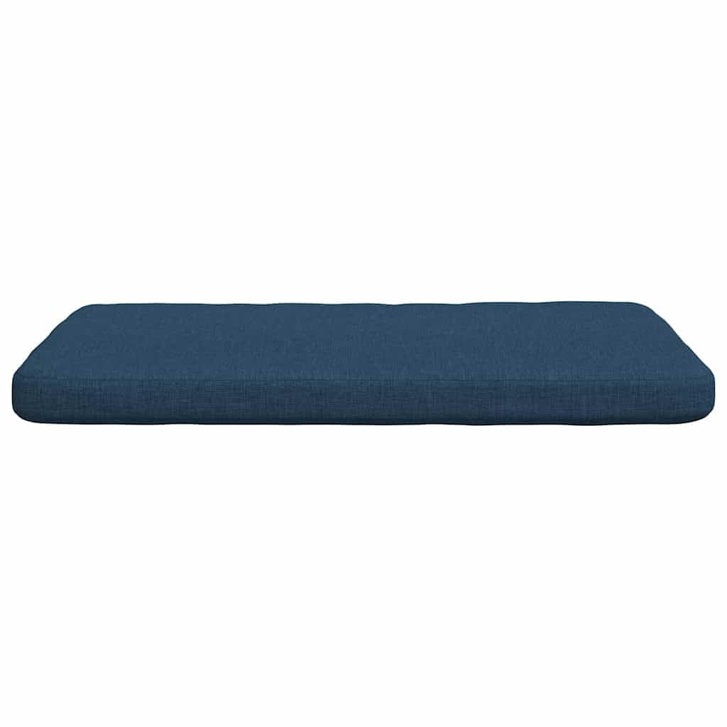 Sitzkissen 4er Set Blau 40 x 40 x 3 cm - Komfortable Stuhlkissen mit Bändern und Reißverschluss - Weiche Sitzauflage aus Stoff für Esszimmer, Küche und Home Office