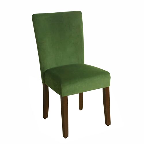 Image of HomePop Parsons Dining Chair - Dark Green Velvet (Set of 2)