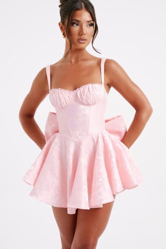 Short Satin Homecoming Dresses with Bows Summer Mini Prom Dress Corset Party Cocktail Gowns with Pockets LO0363