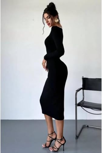 Image of KOTTY Women's Flowy Midi Round Neck Plus Size Dress