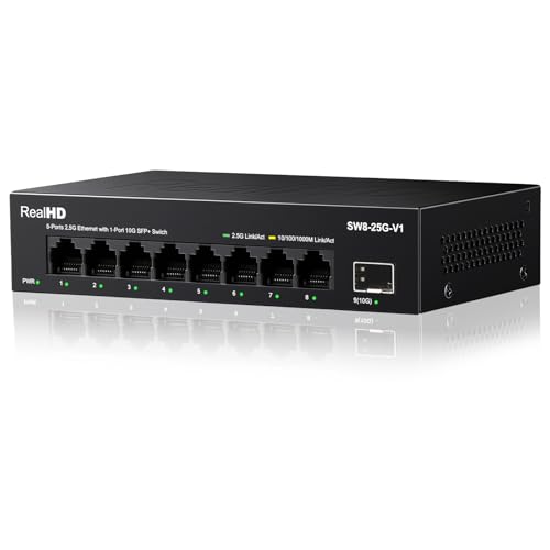 Real HD 8 Port 2.5G Ethernet Switch