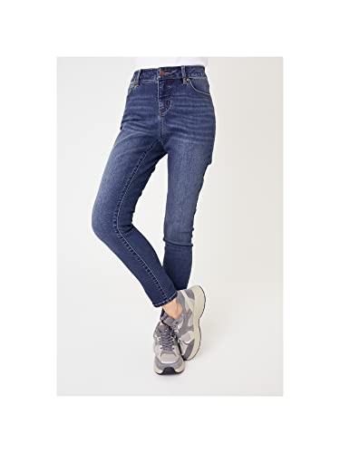dress barn denim Vibrant Denim Women's Medium Wash Overall Denim Dress