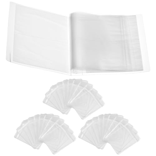 PATIKIL Transparent Jewelry Storage Book, 160 Pockets Travel Jewelry Organizer with 30 Zipper Bags for Travel Ring Necklace