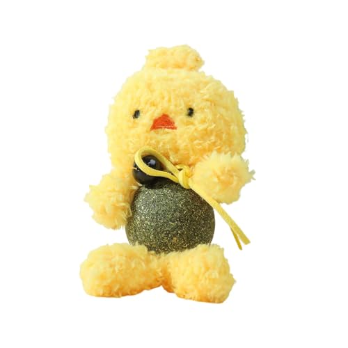 Derwrtup Juguete para gatos, campana de hierba gatera, juguete interactivo de peluche para gatos y menta, juguete de ejercicio para gatitos de interior para estimulación física para gatitos de todos