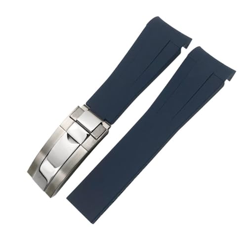 Bracelet de montre en caoutchouc incurvé 20mm anti-transpiration pour GMT